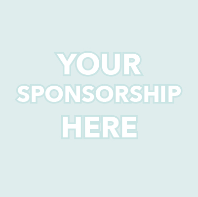 Light green background square with white words "Your Sponsorship Here"